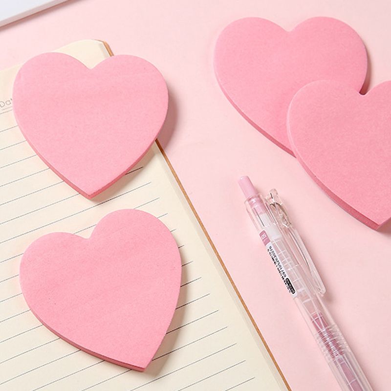40Sheets Heart Sticky Notes Notepad Self Sticky Note Pads Notebook Planner Sticker for Office Stationerystudent Supplies