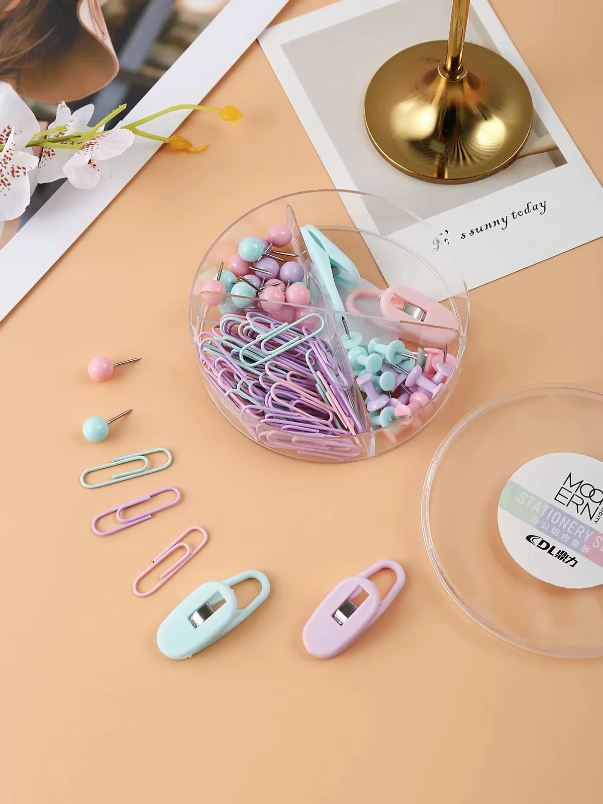 1 Set of Multifunctional Paper Clip Long Tail Clip I-Shaped Nail Dovetail Clip Paper Clip H-Shaped Nail Combination Set Office