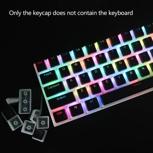 104 Keys PBT Pudding Keycap Two-Color Injection OEM Profile DIY Keycaps for Gateron Cherry MX Switch Gaming Mechanical Keyboard