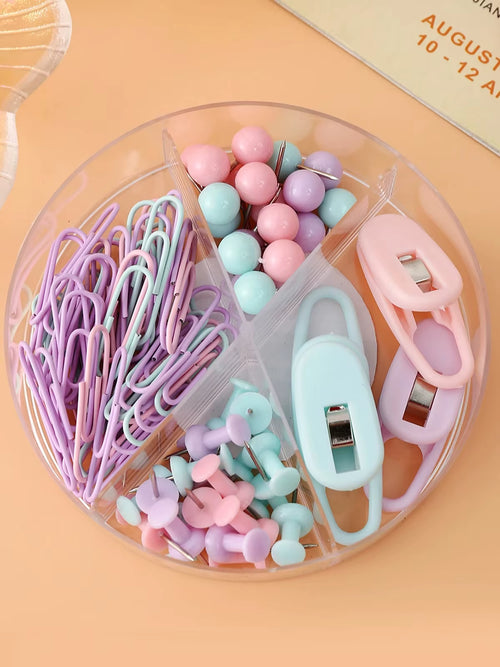1 Set of Multifunctional Paper Clip Long Tail Clip I-Shaped Nail Dovetail Clip Paper Clip H-Shaped Nail Combination Set Office